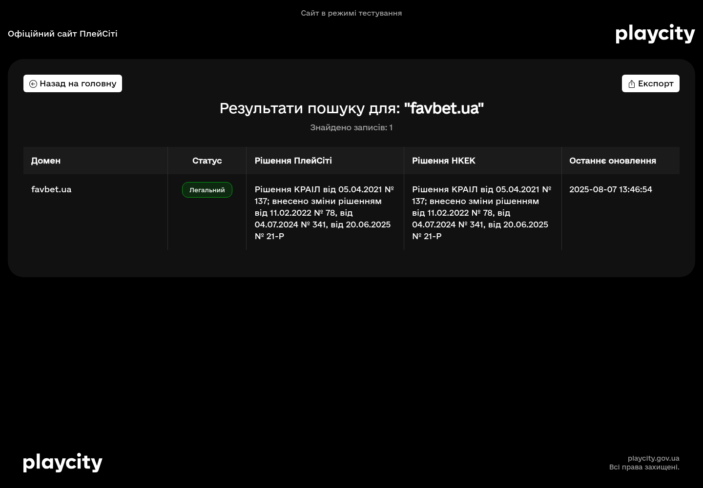 Знімок офіційного пошуку точного домену favbet.ua від 23 серпня 2026 року